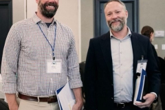 Adam with Council member Brad Arrowood at the SAW Housing Summit
